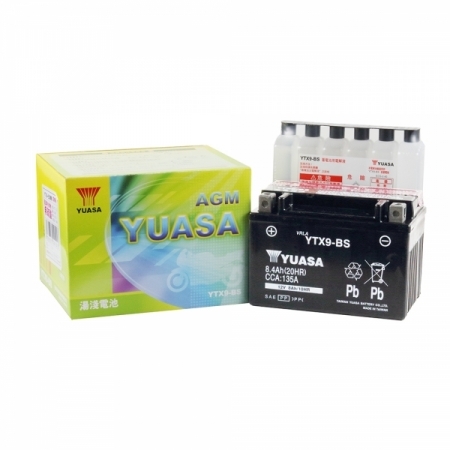 【台湾YUASA】 ユアサ 液別バッテリー YTX9-BS