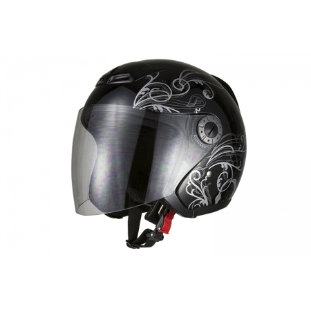 グラフィックジェットヘルメット XLサイズ ブラック