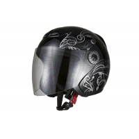 グラフィックジェットヘルメット Mサイズ ブラック